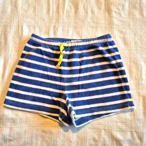 Johnnie B girls size 9-10 years blue and white striped shorts, VGUC